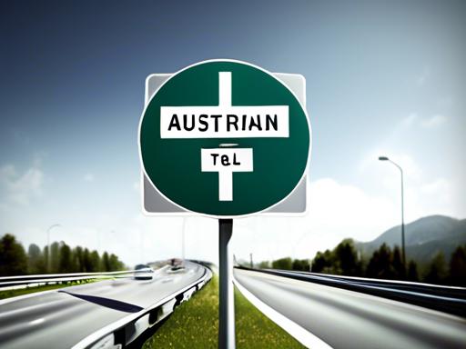Image showing an Austrian road sign related to tolls or motorway entry, perhaps with a vignette symbol